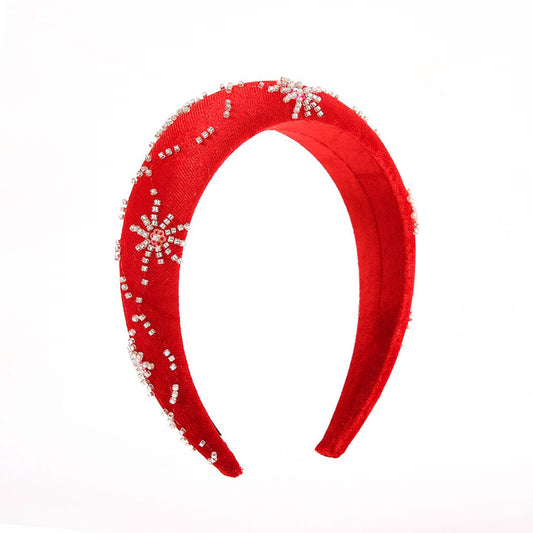 Avery Christmas Designer Headband in Red