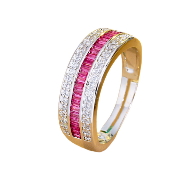 Remy Adjustable Ring in Pink