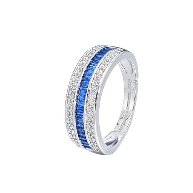 Remy Adjustable Ring in Blue