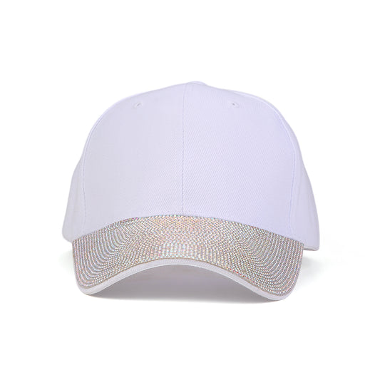 Tayla Crystal Hats in White