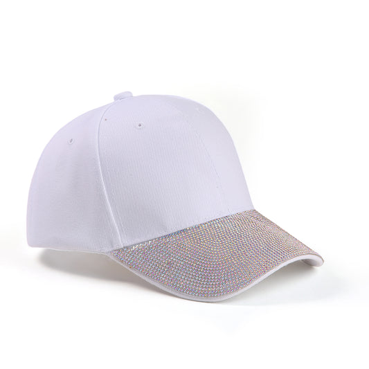 Tayla Crystal Hats in White