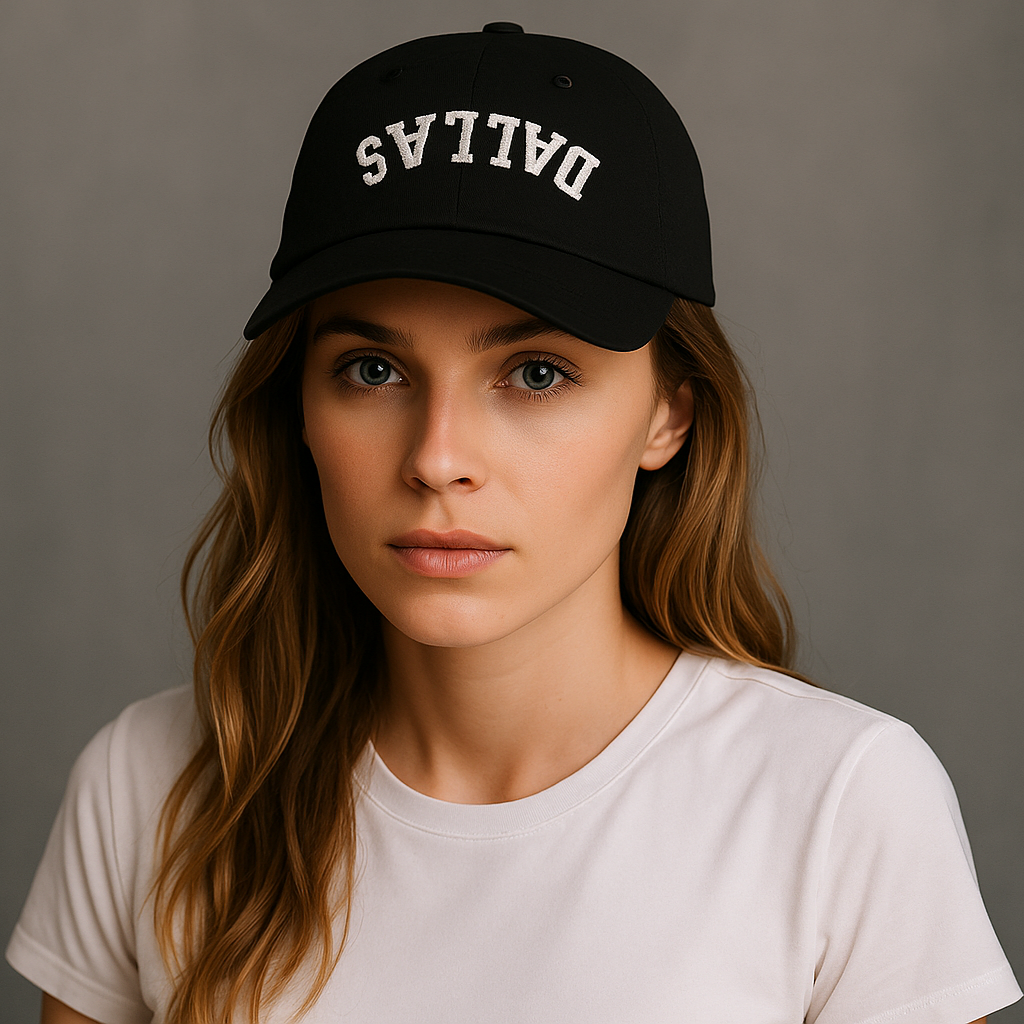 Custom Embroidered Hats with Inverted Words