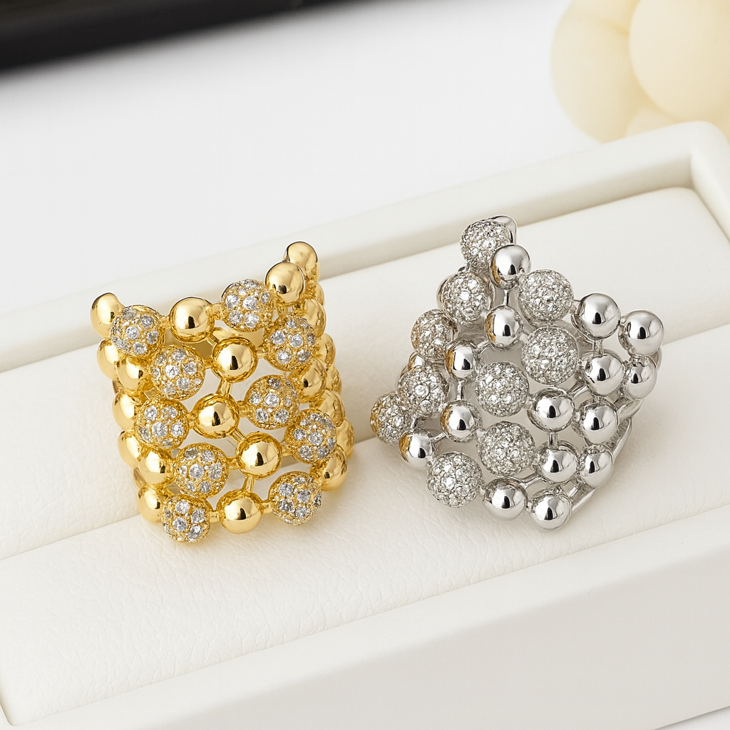 Bola Adjustable Ring in Gold