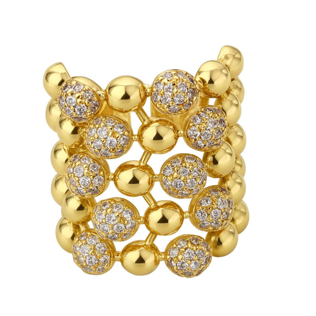 Bola Adjustable Ring in Gold