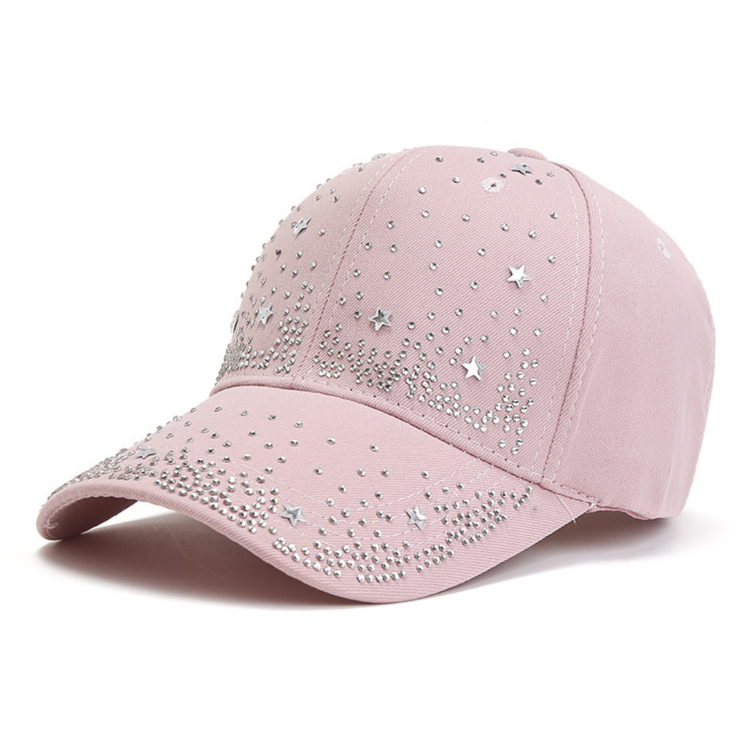 Seren Crystal Hat in Pink