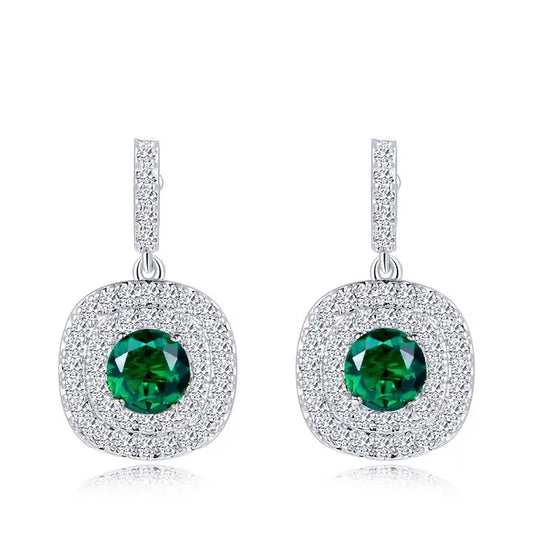 Verona Designer Earrings in Green