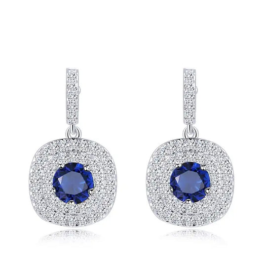 Verona Designer Earrings in Blue