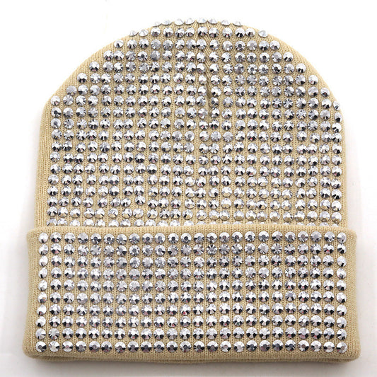 Scarlet Beanie in Nude with Silver Rhinestone