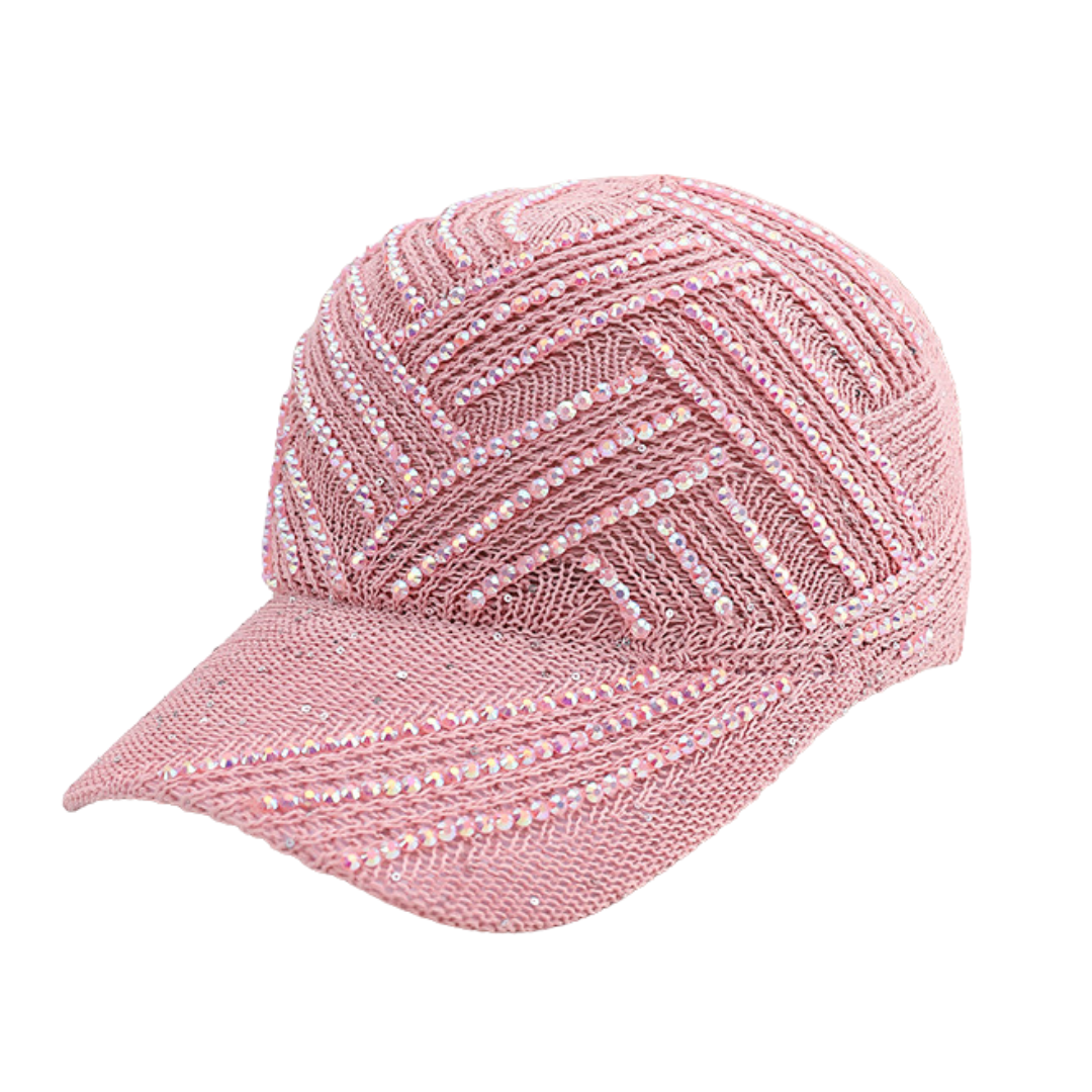 Dara Crystal Hat in Pink