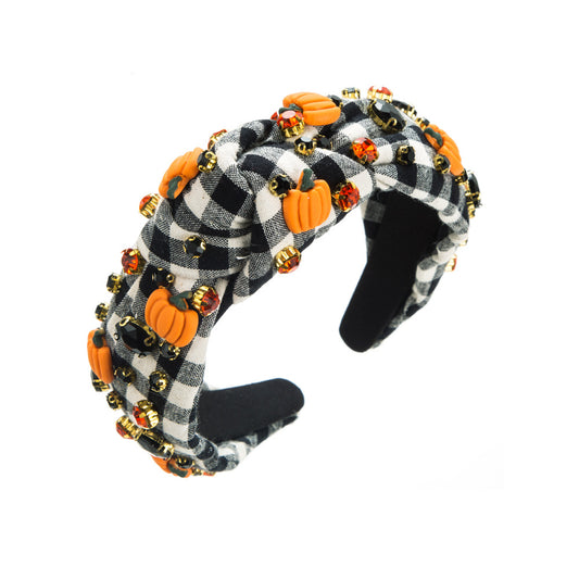 Bridgette Halloween Designer Headbands in Checkered