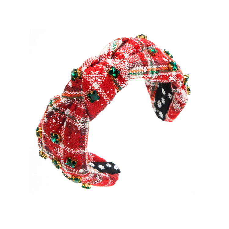 Lenor Christmas Designer Headband in White & Red