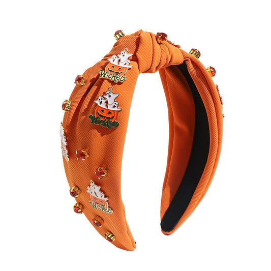 Massie Halloween Headband in Orange