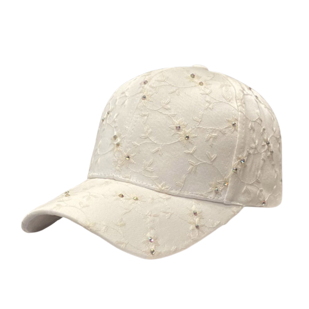 Raisa Crystal Hat in White