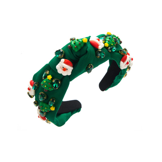 Eira Christmas Designer Headband in Green