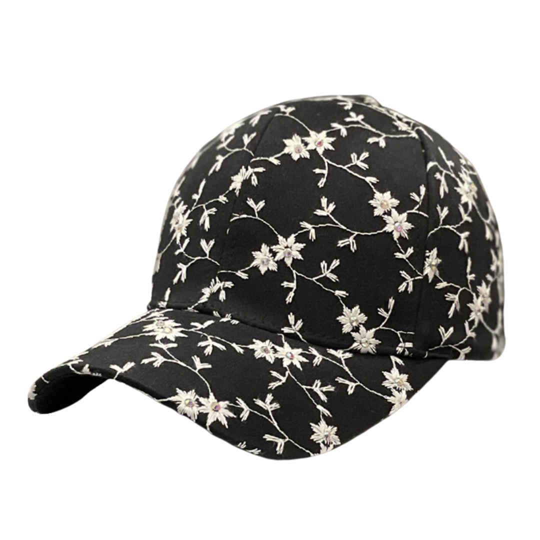 Raisa Crystal Hat in Black