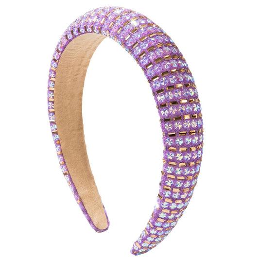 Samira Crystal Headband in Purple