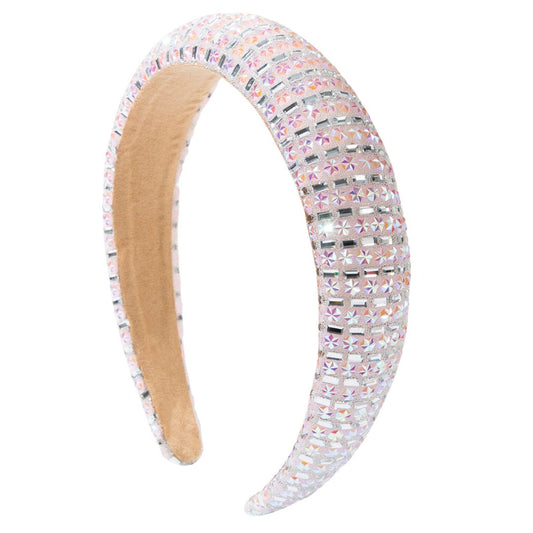 Samira Crystal Headband in Light Pink