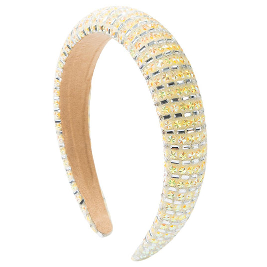 Samira Crystal Headband in Yellow