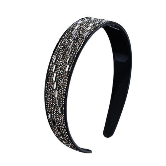 Ula Crystal Headband in Black