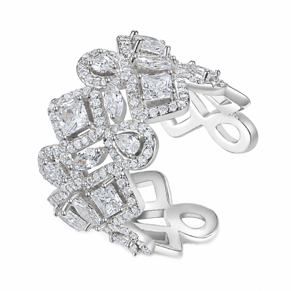 Elie Adjustable Ring in Silver