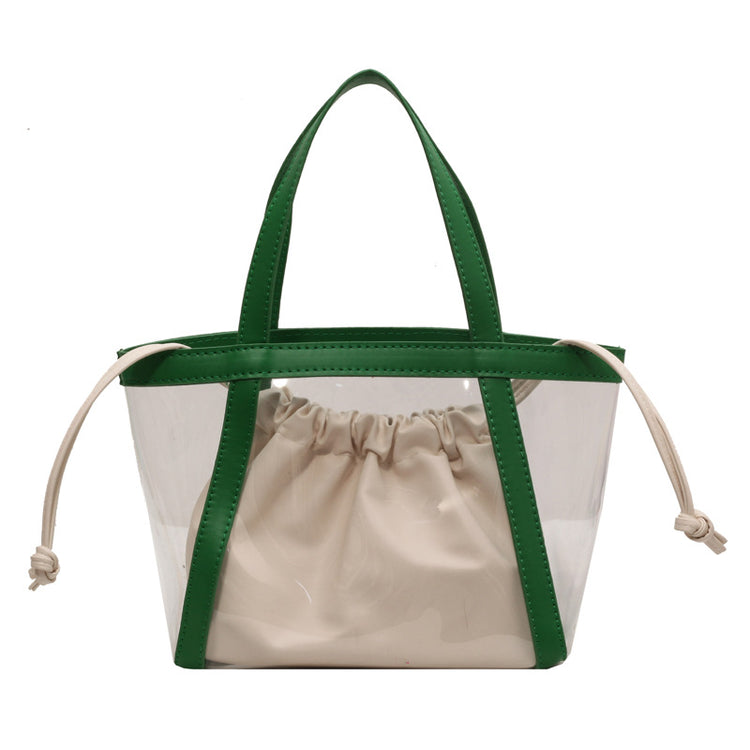 Mina Clear Handbag in Green