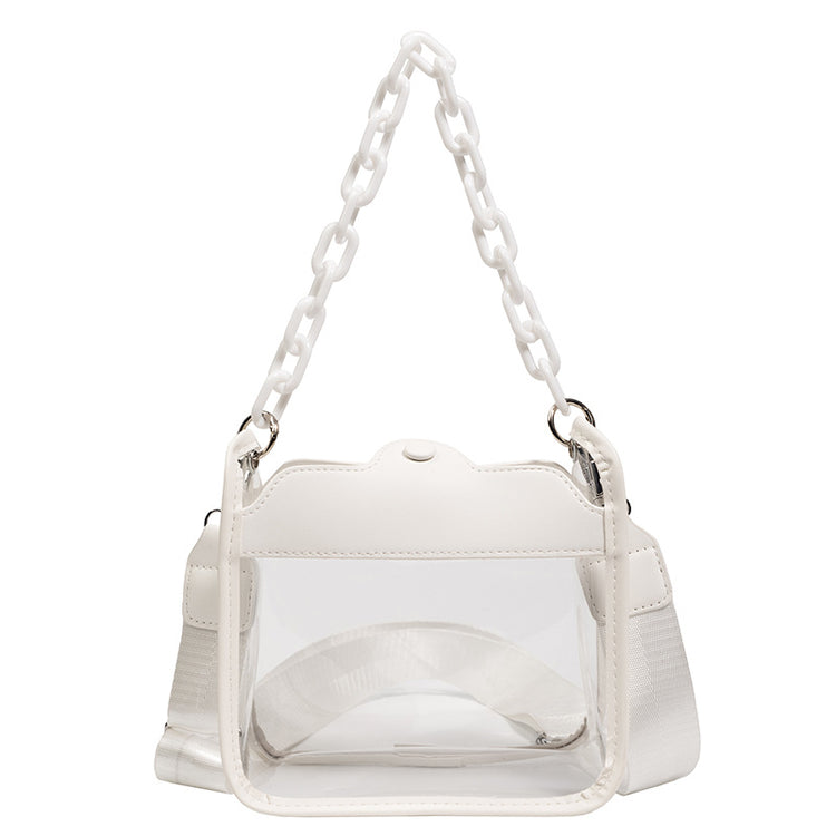 Serena Clear Handbag in White