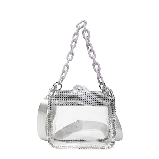 Lena Clear Handbag in Silver