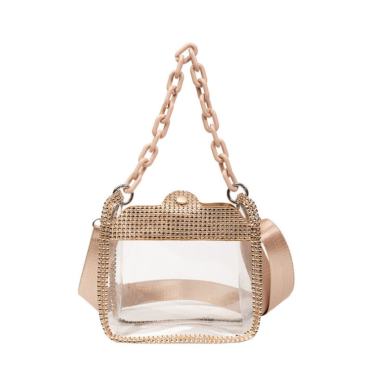Lena Clear Handbag in Gold