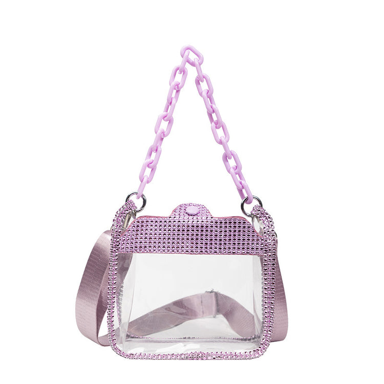 Lena Clear Handbag in Pink