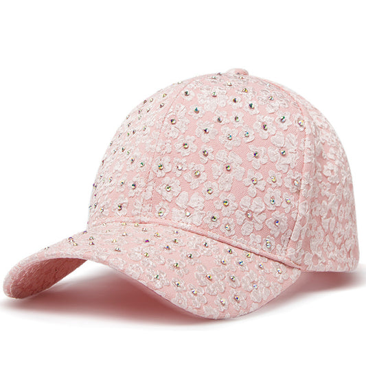 Kamila Crystal Hat in Pink