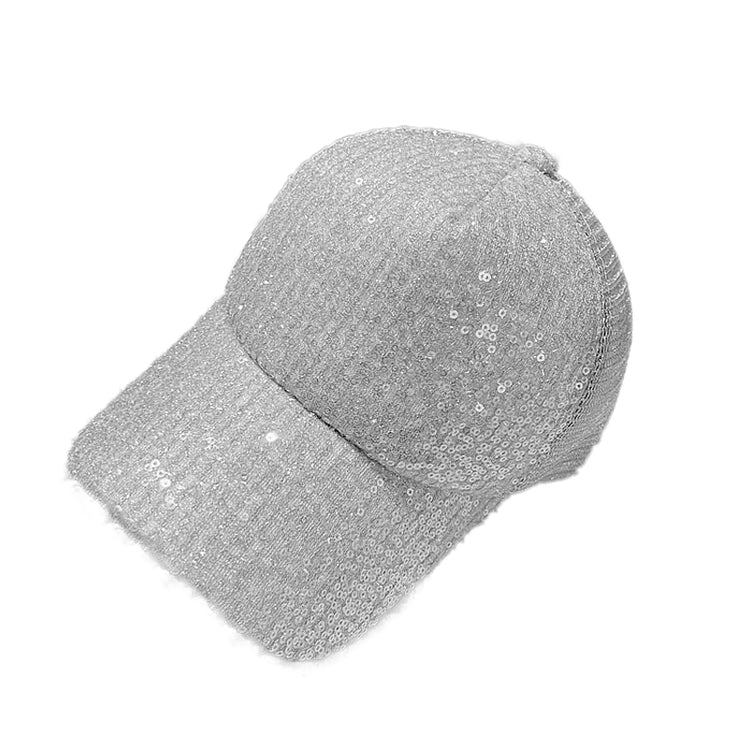 Zoey Sequins Hat in Silver