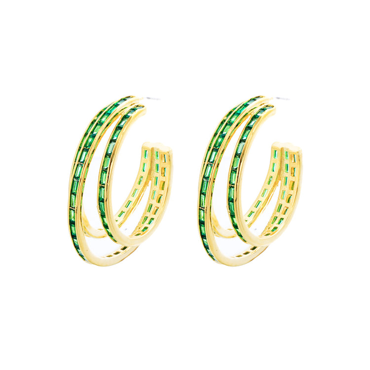 Beryl Designer Hoop Earrings