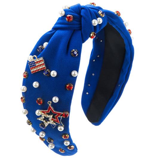 Betsy 4th of July Headband in Blue