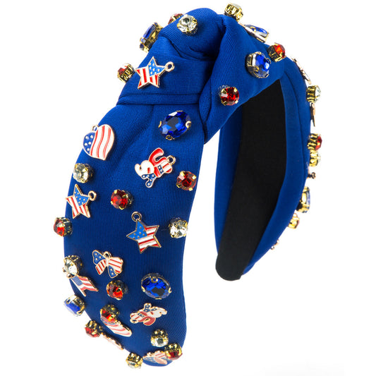 Abby 4th of July Headband in Blue