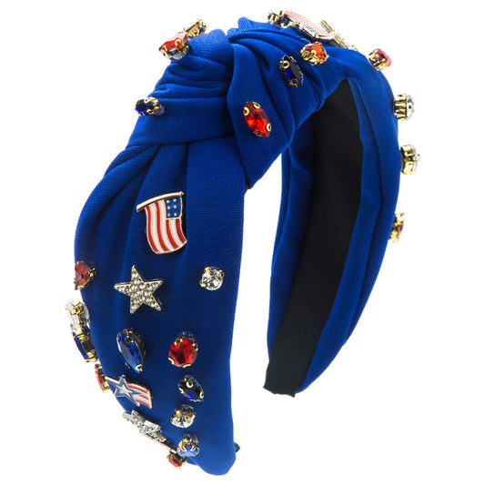 Belle 4th of July Headband in Blue