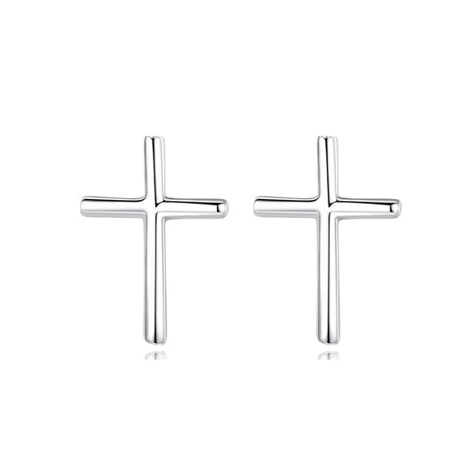 Selah Silver Cross Earrings