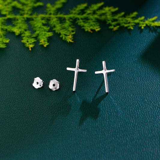 Selah Silver Cross Earrings