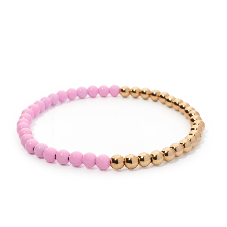 Betty Stack Bracelet Set - Pink & Gold
