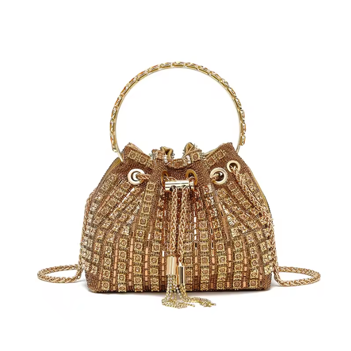 Myra Crystal Handbag in Bronze