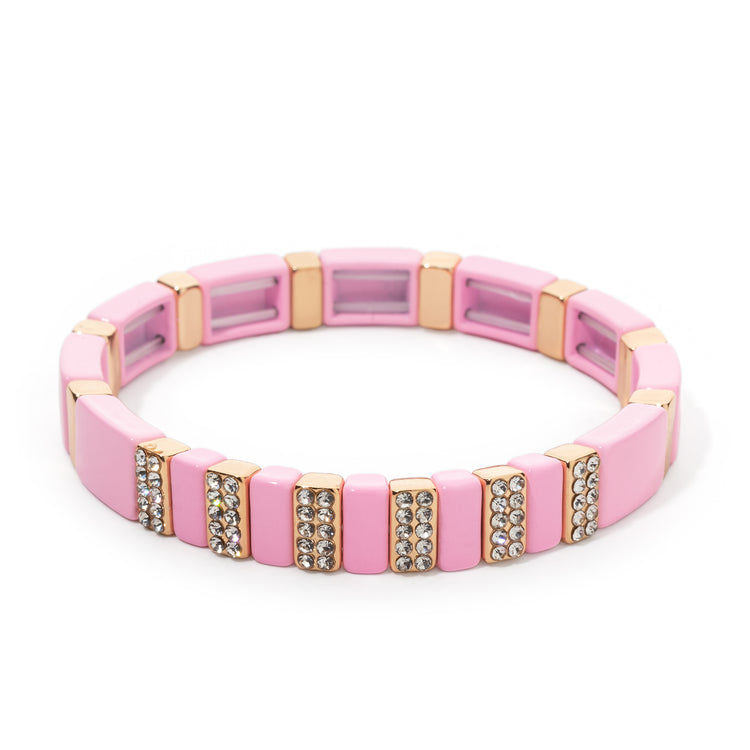 Betty Stack Bracelet Set - Pink & Gold