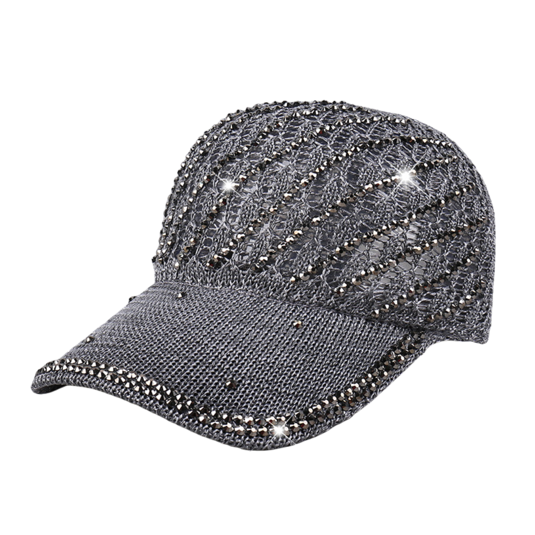 Vana Crystal Hats in Grey