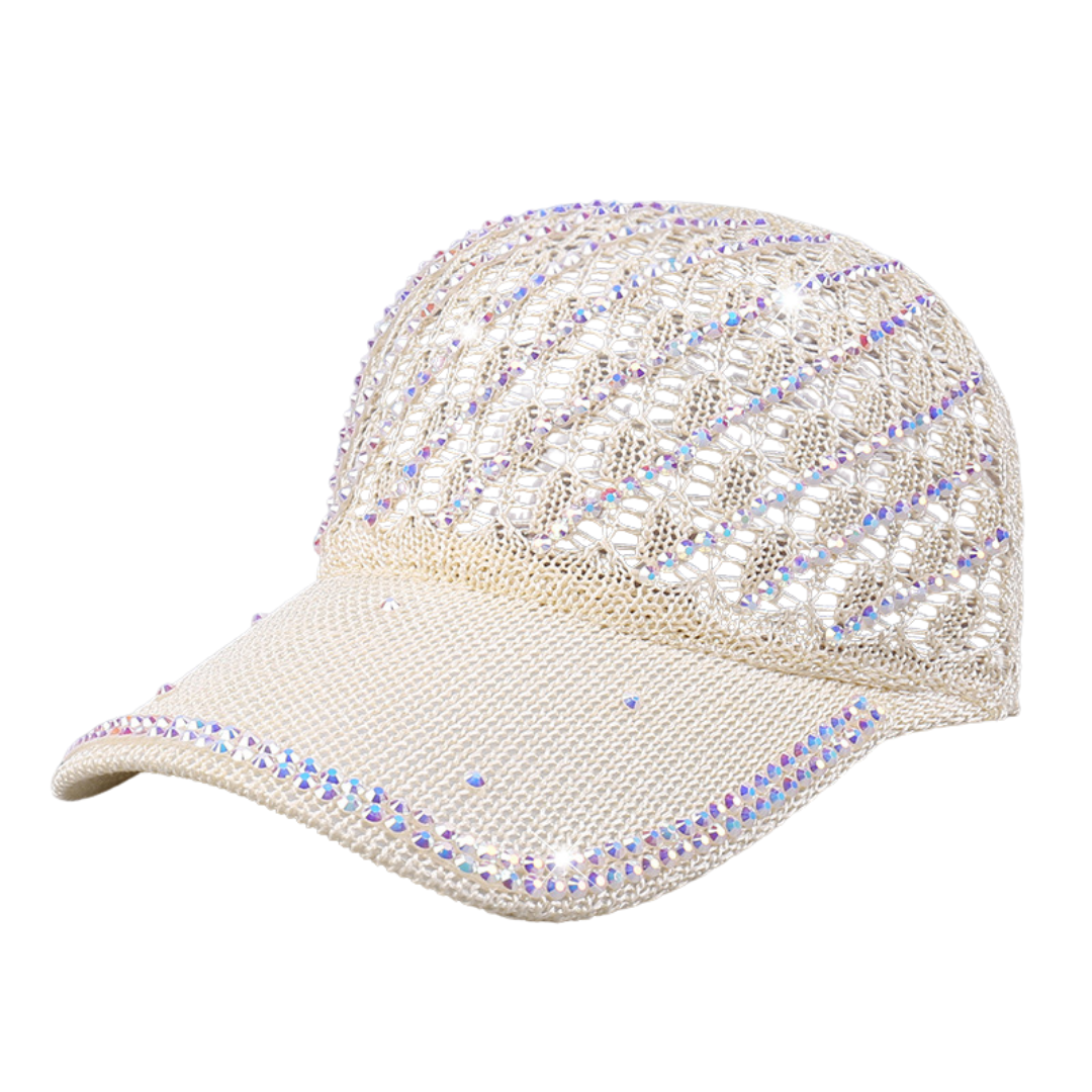 Vana Crystal Hats in Nude