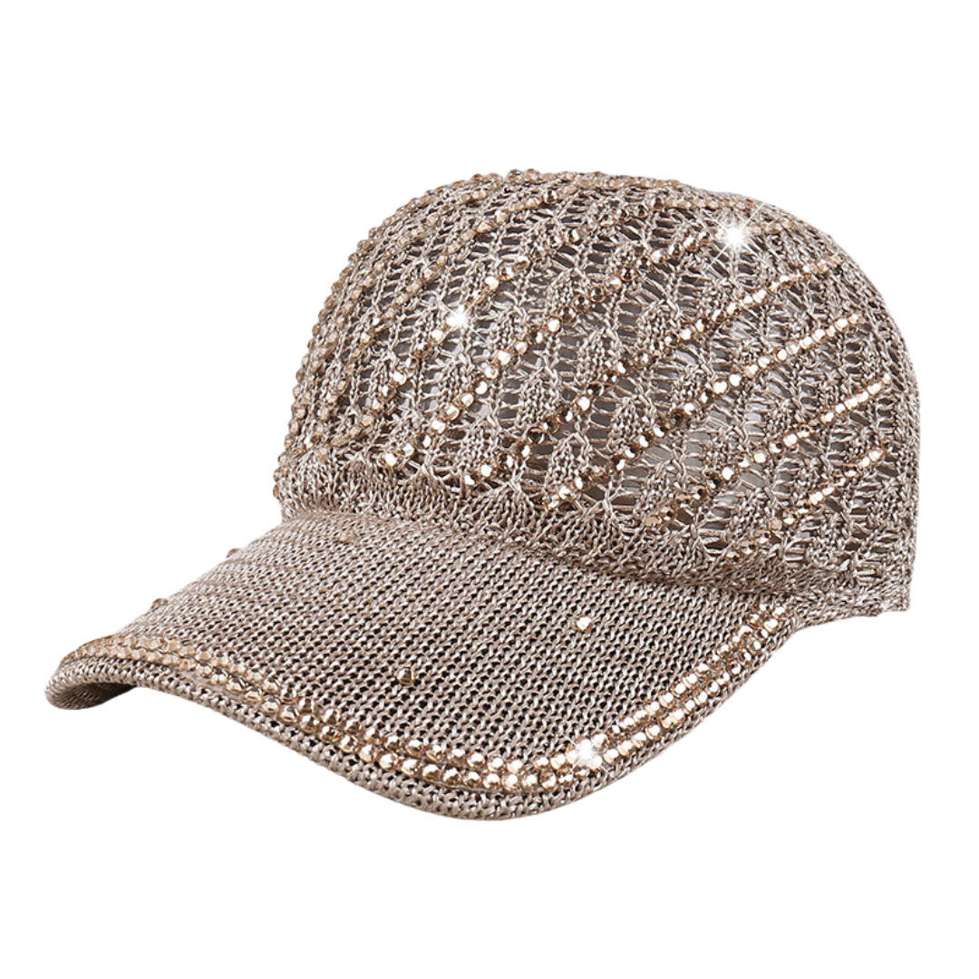 Vana Crystal Hats in Tan