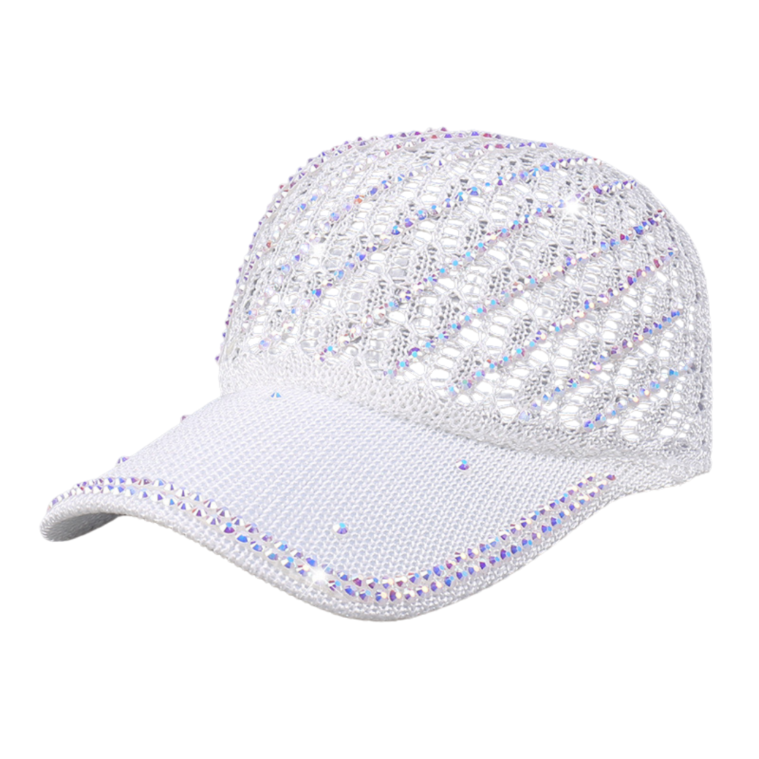 Vana Crystal Hats in White