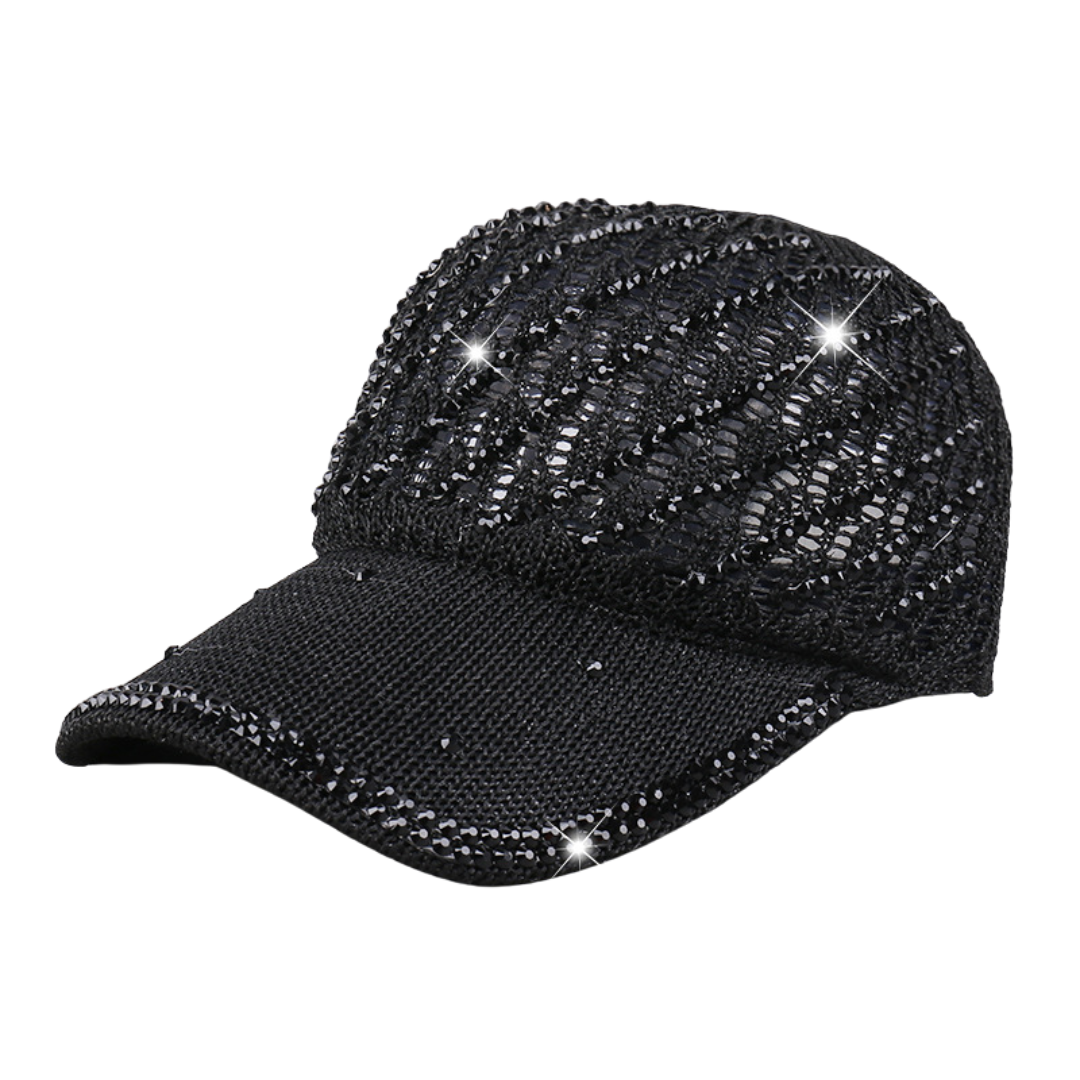 Vana Crystal Hats in Black