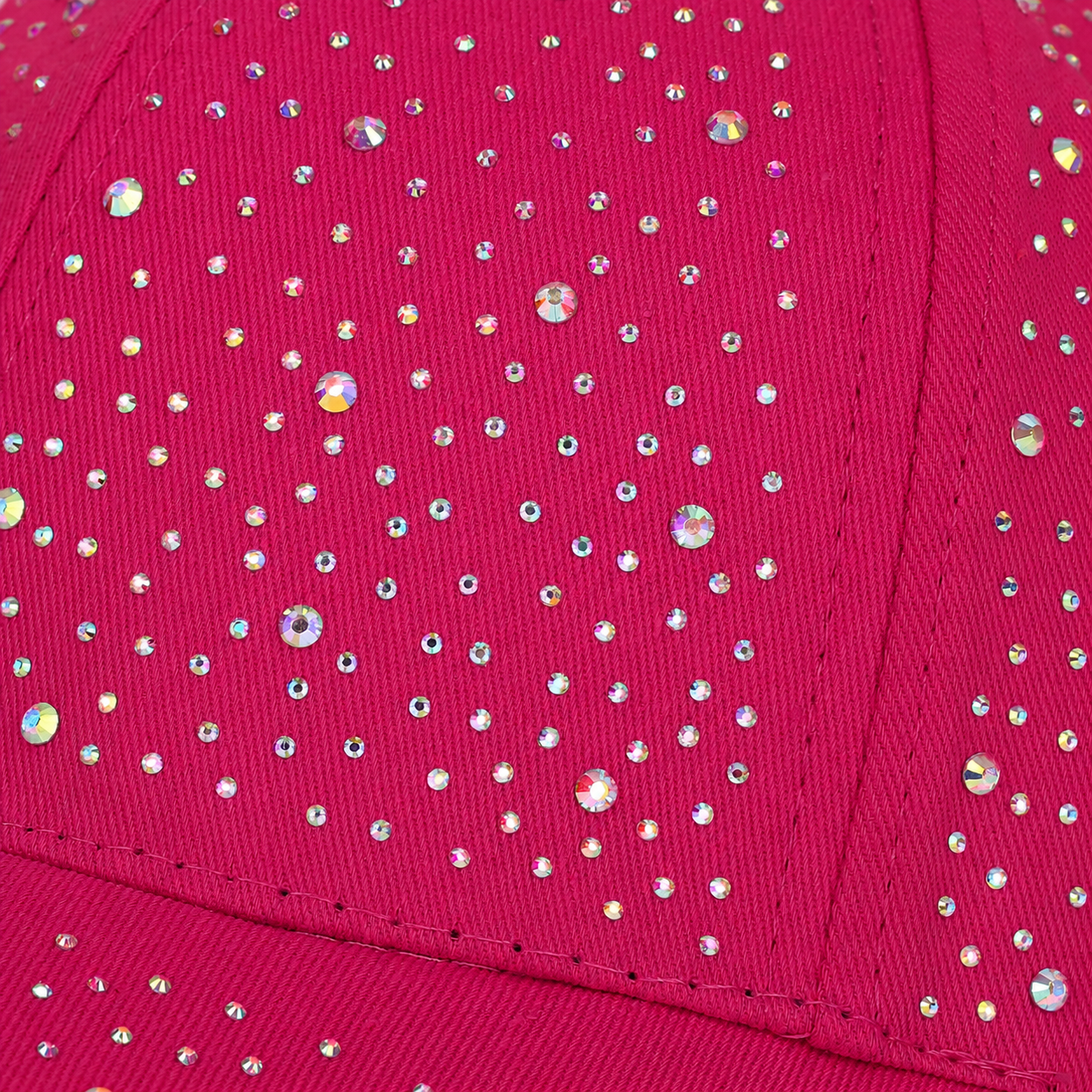 Ebony Crystal Hat in Dark Pink
