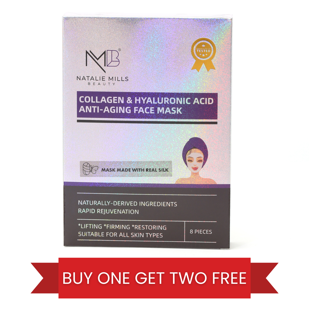Collagen & Hyaluronic Acid Anti-Aging SILK Face Mask - Box of 8!