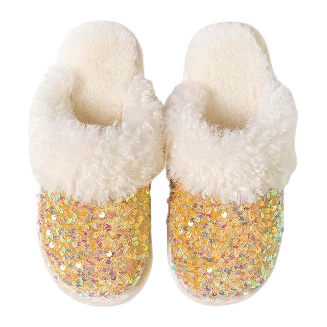 Kaelie Sequined Glampers in White