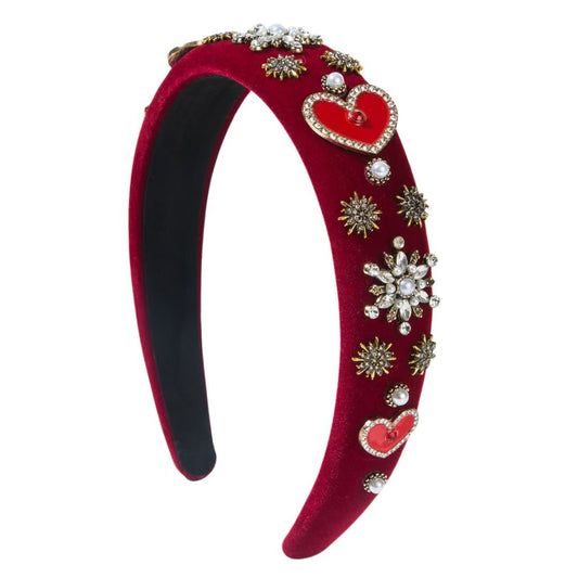 Nayeli Valentine Headband in Red