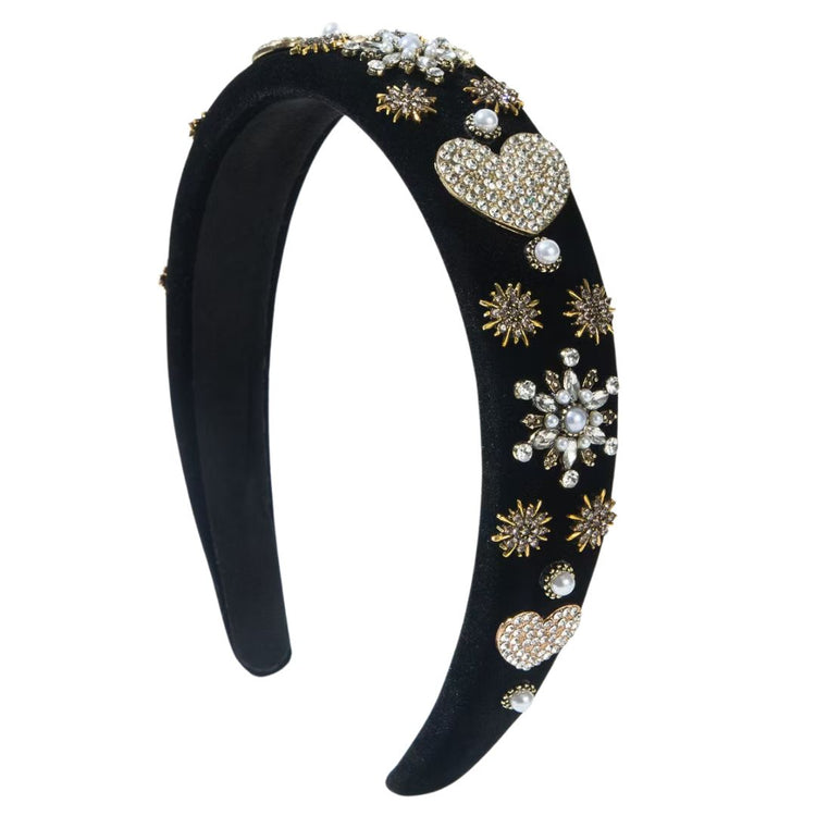 Nayeli Valentine Headband in Black